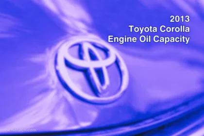 2013 Corolla Engine Oil Capacity