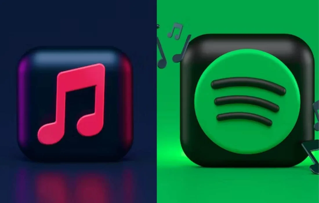 Apple Music and Spotify 